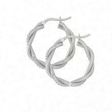 Load image into Gallery viewer, Fiore Hoop Earrings Diamond
