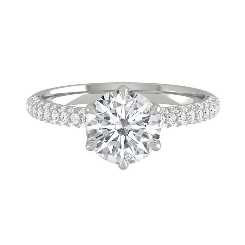 Lucce Lucia Luxe Pavé Round Moissanite