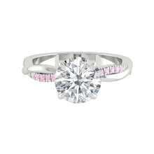 Load image into Gallery viewer, Petal Moissanite Engagement Ring with Pink Diamonds Philippines
