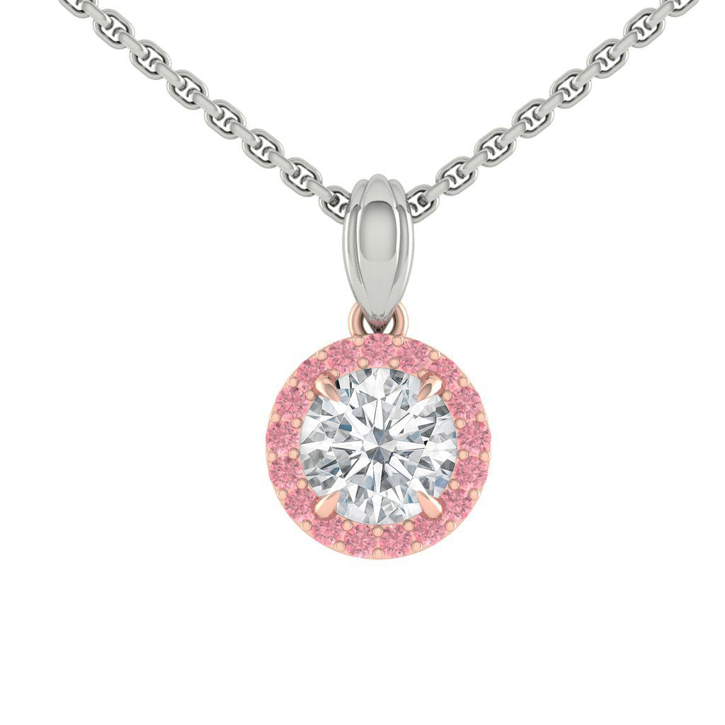 Montevalle Rosé Necklace Round Diamond