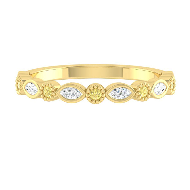 Aina Sunburst 0.55CTW Lab Diamond 18K Yellow Gold