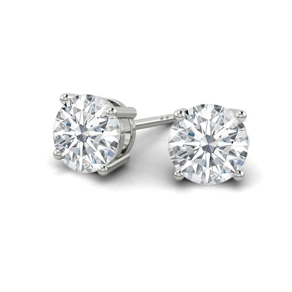 Diana Earrings Round Moissanite