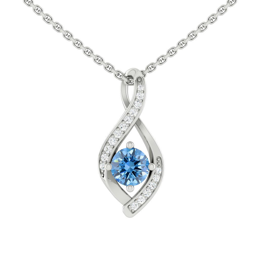 Kaela Infinity Necklace Ocean Blue Diamond