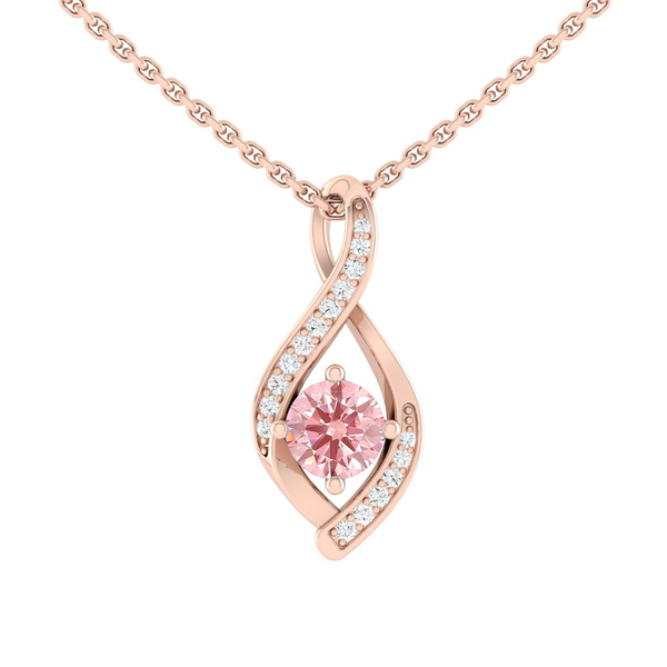 Lucce Fiore Infinity Necklace Rosé Pink Diamond