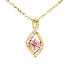 Load image into Gallery viewer, Kaela Infinity Necklace Rosé Pink Diamond
