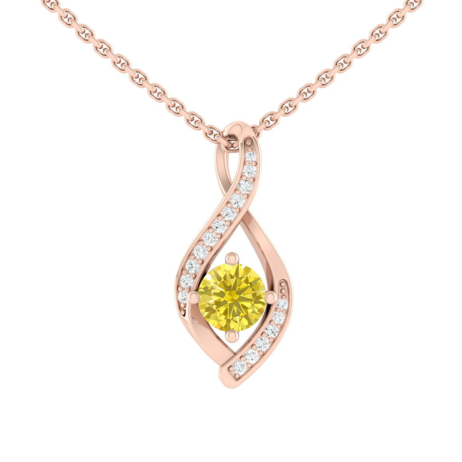 Load image into Gallery viewer, LUCCE FIORE™ Infinity Necklace SUNBURST™ Yellow Diamond
