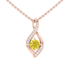 Load image into Gallery viewer, Kaela Infinity Necklace Sunburst Yellow Diamond
