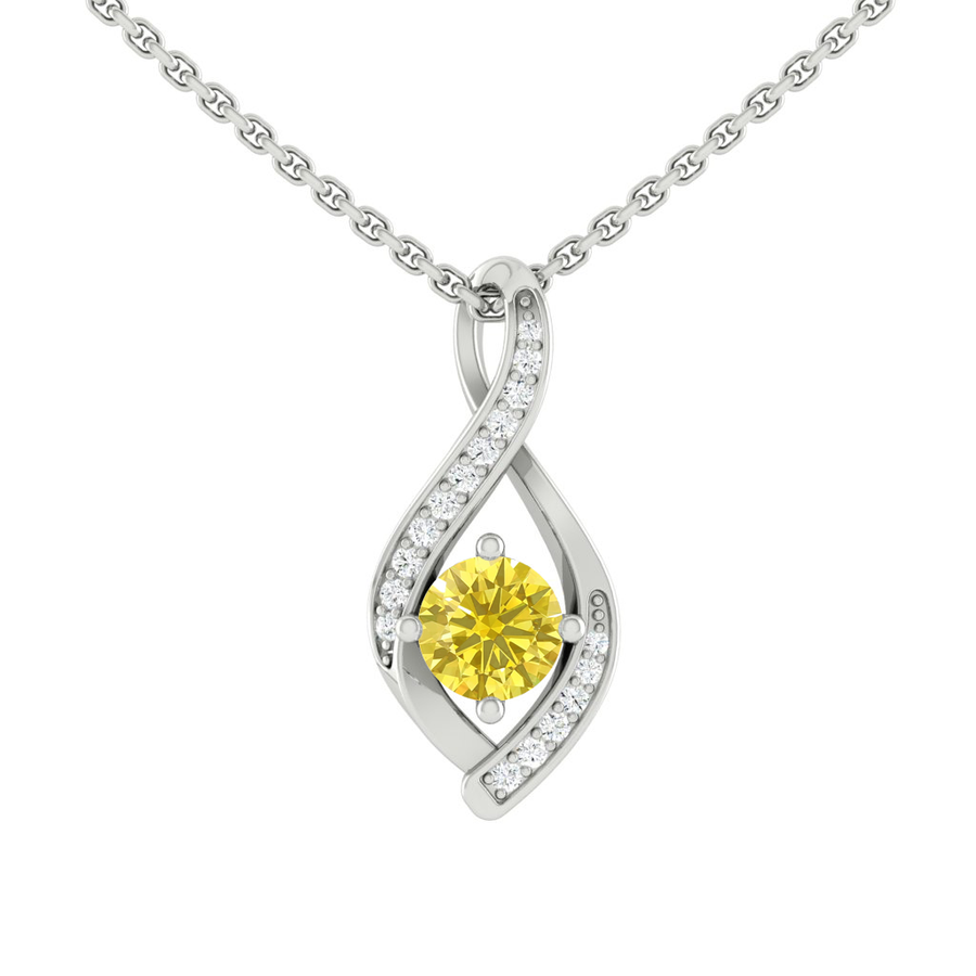 Load image into Gallery viewer, LUCCE FIORE™ Infinity Necklace SUNBURST™ Yellow Diamond

