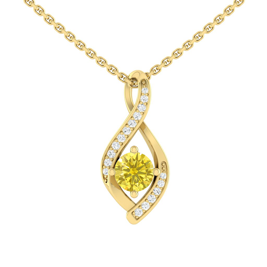 Load image into Gallery viewer, LUCCE FIORE™ Infinity Necklace SUNBURST™ Yellow Diamond
