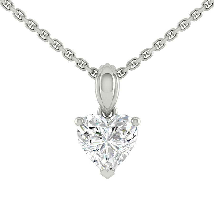Load image into Gallery viewer, LUCCE KAELA™ Heart Necklace Lab Diamond 1.54ct D VS1 IGI 14K White Gold
