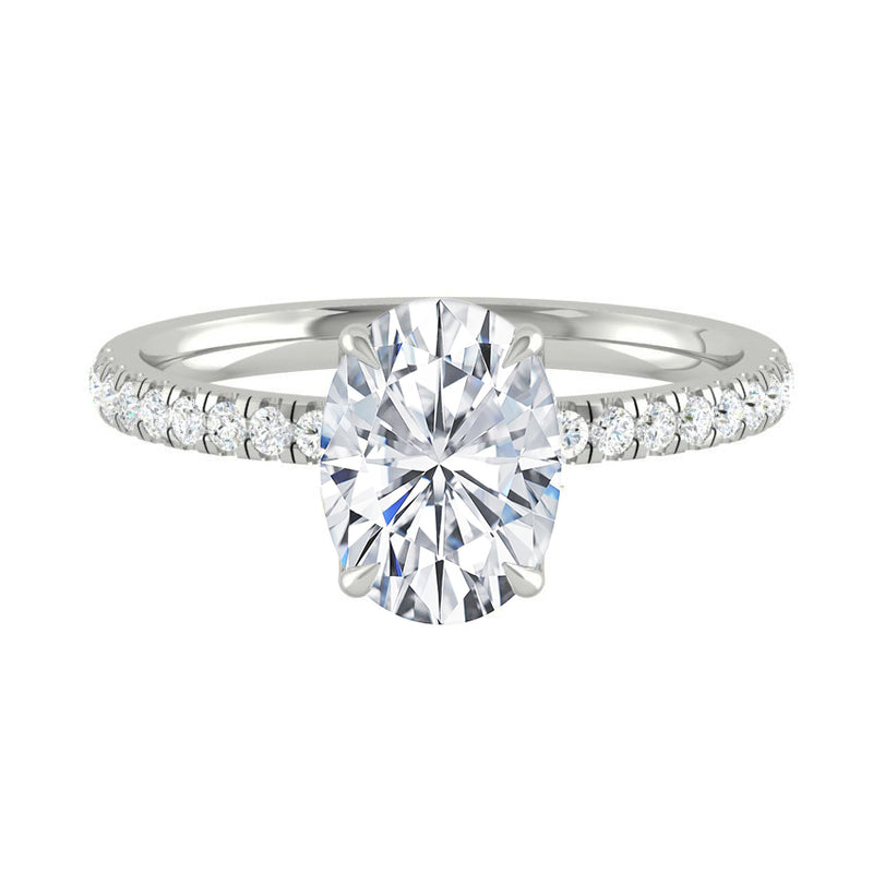 Lucia Pavé Oval Lab Diamond