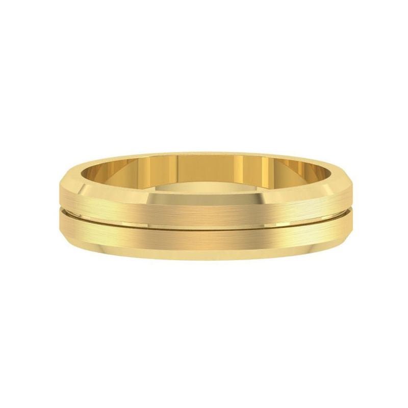 Lucce Philip Brushed 5mm 14K Yellow Gold