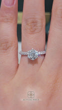 Load and play video in Gallery viewer, Lucce Angela luxe Lab Diamond 1.01ct D VVS2 Id IGI 14K White Gold
