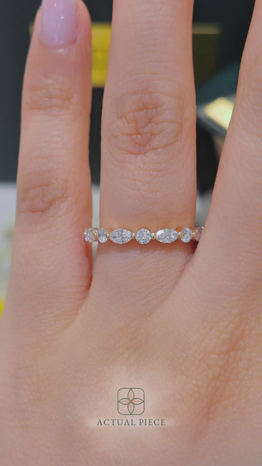 LUCCE PAULA™ Band 0.78ctw Lab Diamond 14K Yellow Gold