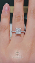 Load and play video in Gallery viewer, Lucce Verona Pave Princess Supernova Moissanite 1.50ct 14k White Gold
