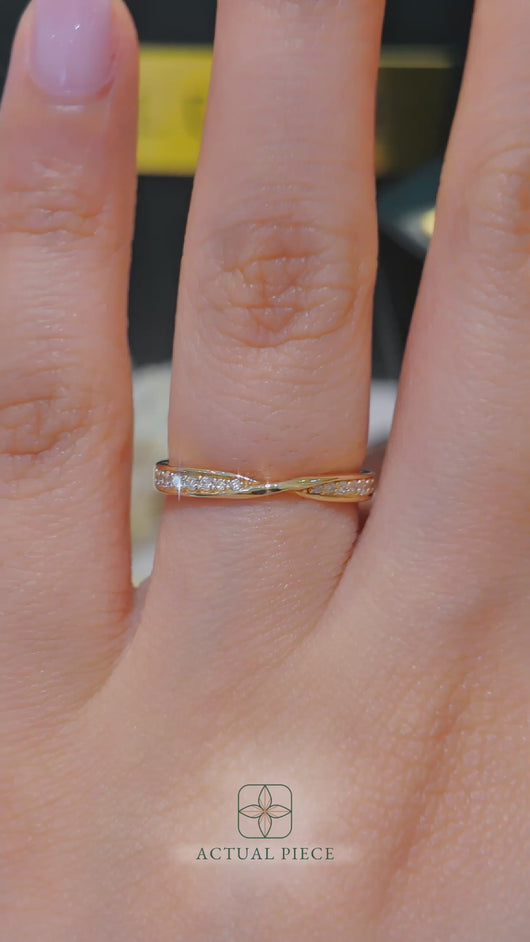 LUCCE ANGELA™ Band 0.18ctw Lab Diamond 14K Yellow Gold