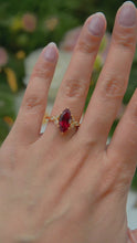 Load and play video in Gallery viewer, LUCCE STELLA™ Marquise AURORA™ Red Ruby 2.00ct 14K Yellow Gold
