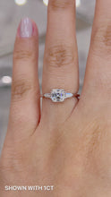 Load and play video in Gallery viewer, Linea Asscher 1.00ct SUPERNOVA Moissanite 14K White Gold
