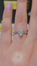 Load and play video in Gallery viewer, Lucce Lucia Marquise Lab Diamond 0.71ct D VVS2 Ex IGI 14K White Gold
