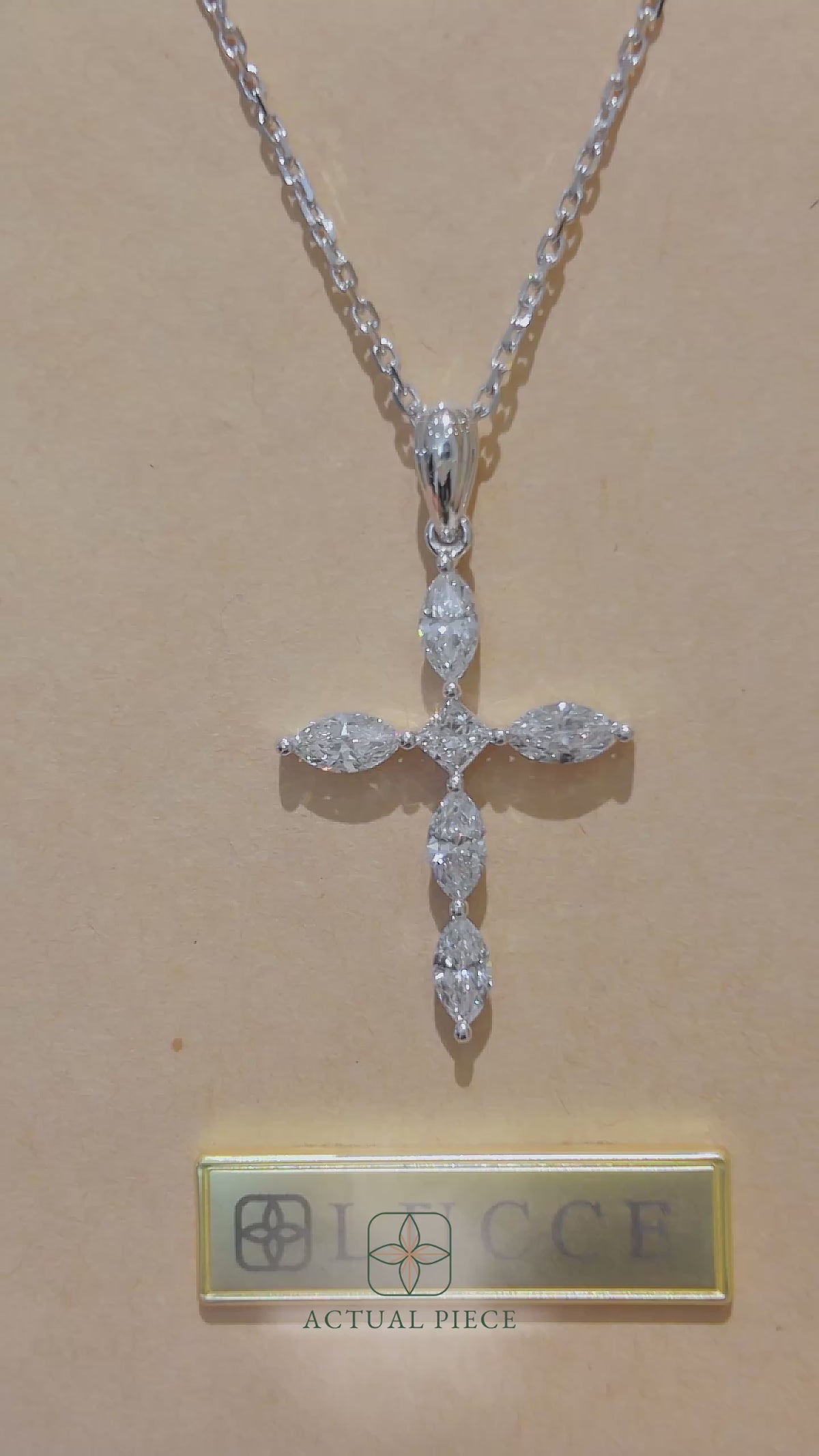 Load and play video in Gallery viewer, LUCCE SAVED™ Cross Diamond Necklace
