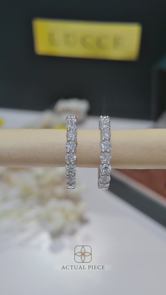 LUCCE RIVERA™ Hoop Earrings Diamond