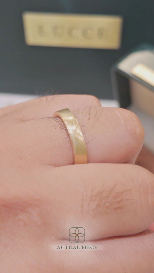 LUCCE ARCUS™ Brushed 4mm 14K Yellow Gold