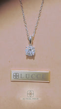 Load and play video in Gallery viewer, Lucce Kaela Necklace Round Moissanite
