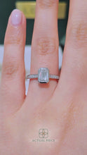 Load and play video in Gallery viewer, LUCCE CARLA™ Pavé Emerald Lab Diamond 0.85ct E VVS1 IGI 14K White Gold

