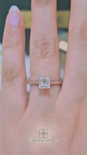 Load and play video in Gallery viewer, LUCCE Cathedral Oval Diamond Solitaire Engagement Ring with Petal Prongs and Hidden Accent Stones in Gold or Platinum
