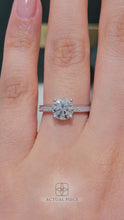 Load and play video in Gallery viewer, Lucce Kaela Round Lab Diamond 1.27ct D VVS2 Id IGI 18K White Gold
