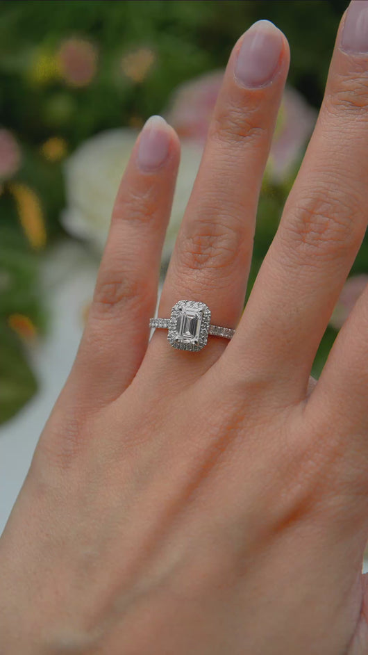 LUCCE MONTEVALLE™ Emerald Natural Diamond 1.00ct H VS1 GIA Platinum