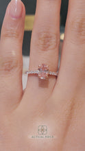 Load and play video in Gallery viewer, Lucce Azalea Pavé 4-Prong Oval Rosé Pink Diamond
