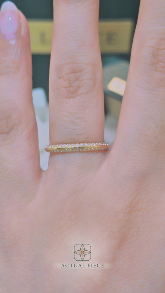 LUCCE ECUADORIAN™ Pavé Band Natural Diamond 0.32ctw 18K Yellow Gold