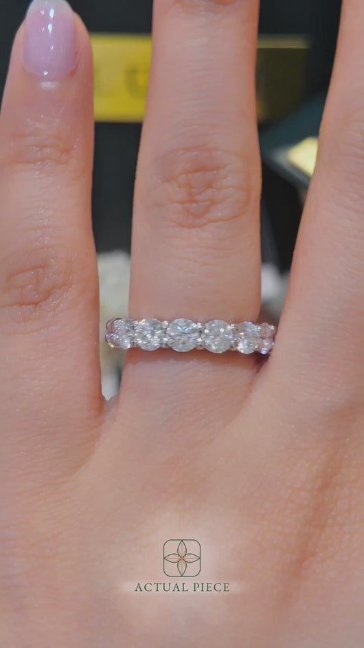 LUCCE CIVINI™ 9-Stone 2.25ctw Celeste Moissanite 14K White Gold