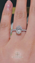 Load and play video in Gallery viewer, Lucce Azalea Pavé 4-Prong Oval Diamond
