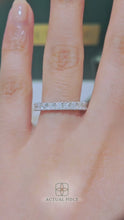 Load and play video in Gallery viewer, LUCCE RIVERA™ Princess Eternity 2.40ctw Celeste Moissanite 14K White Gold
