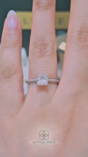 Load and play video in Gallery viewer, LUCCE ECUADORIAN™ Pave Princess Lab Diamond 1.03ct E VVS2 14K White Gold
