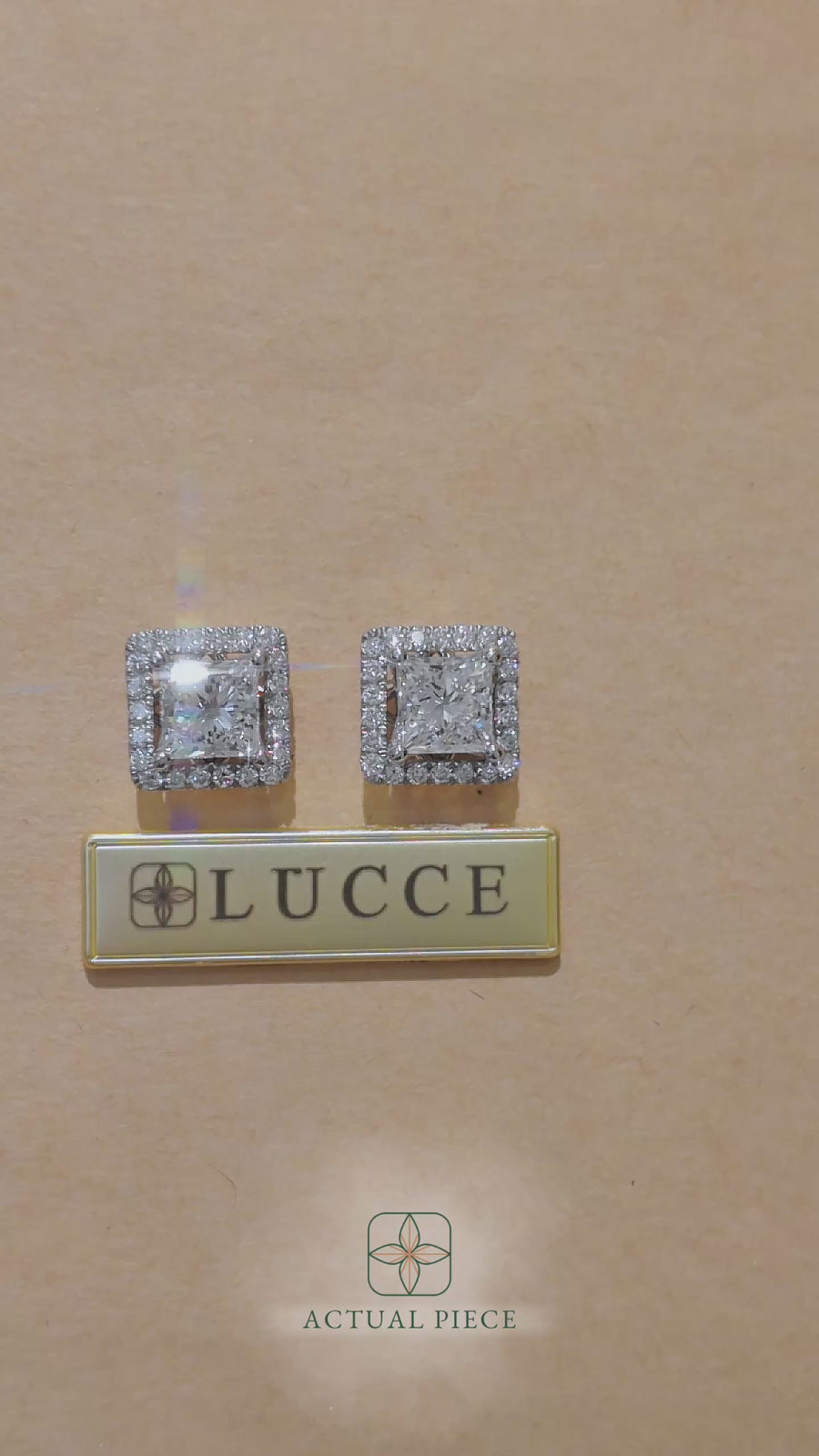 Load and play video in Gallery viewer, LUCCE MONTEVALLE™ Earrings Princess Diamond
