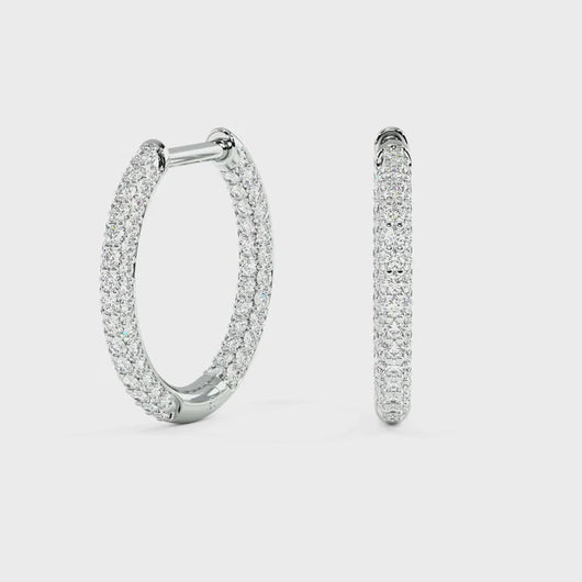 LUCCE MONTEVALLE™ Luxe Hoop Earrings Diamond