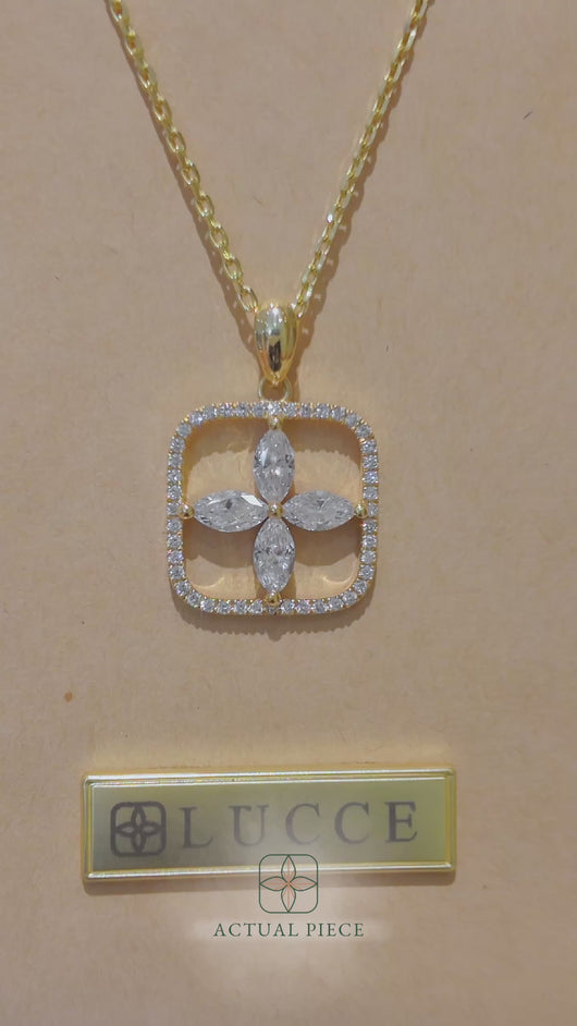 LUCCE CONSTANCE™ Necklace 1.25ctw Lab Diamond 14K Yellow Gold