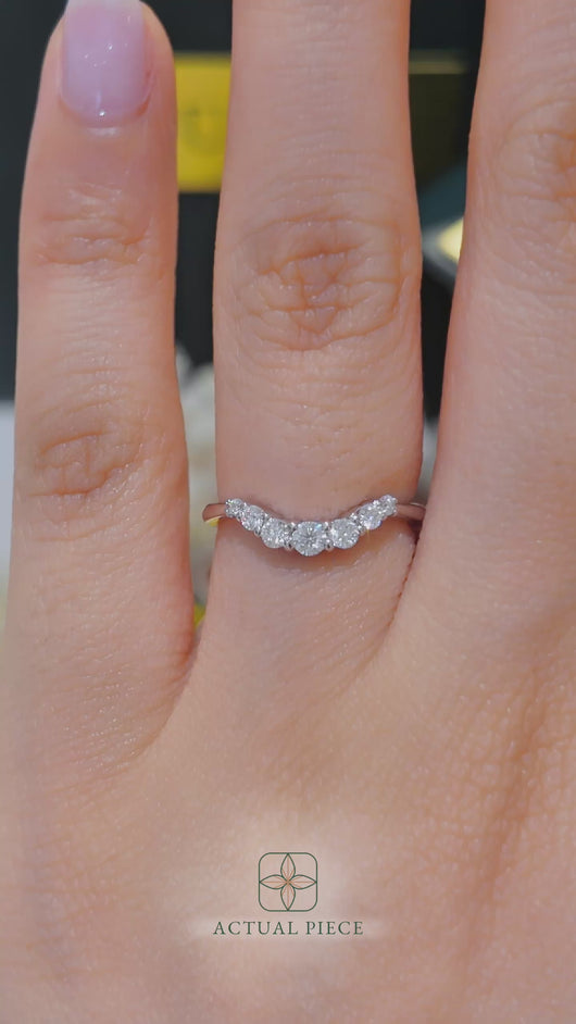 Lucce Annie 0.18ctw Celeste Moissanite 14K White Gold