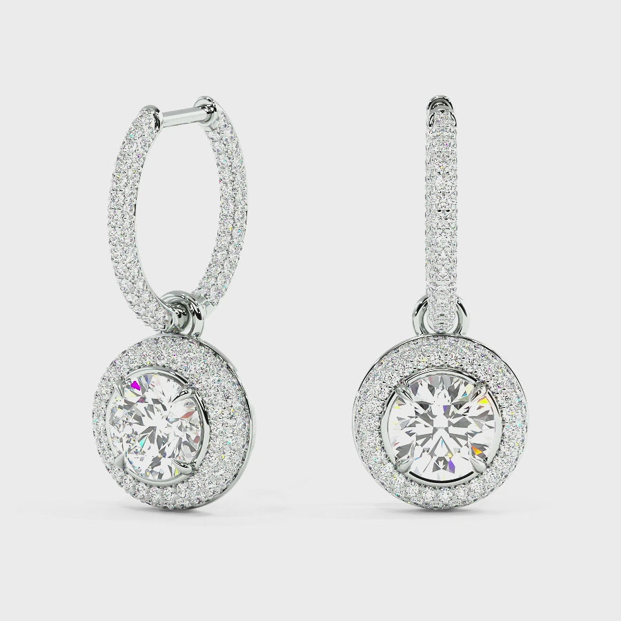Load and play video in Gallery viewer, LUCCE MONTEVALLE™ Dangling Earrings Diamond
