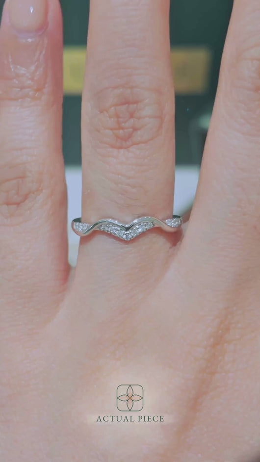 LUCCE FIORE™ Sei Flush 0.11ctw Lab Diamond 14K White Gold