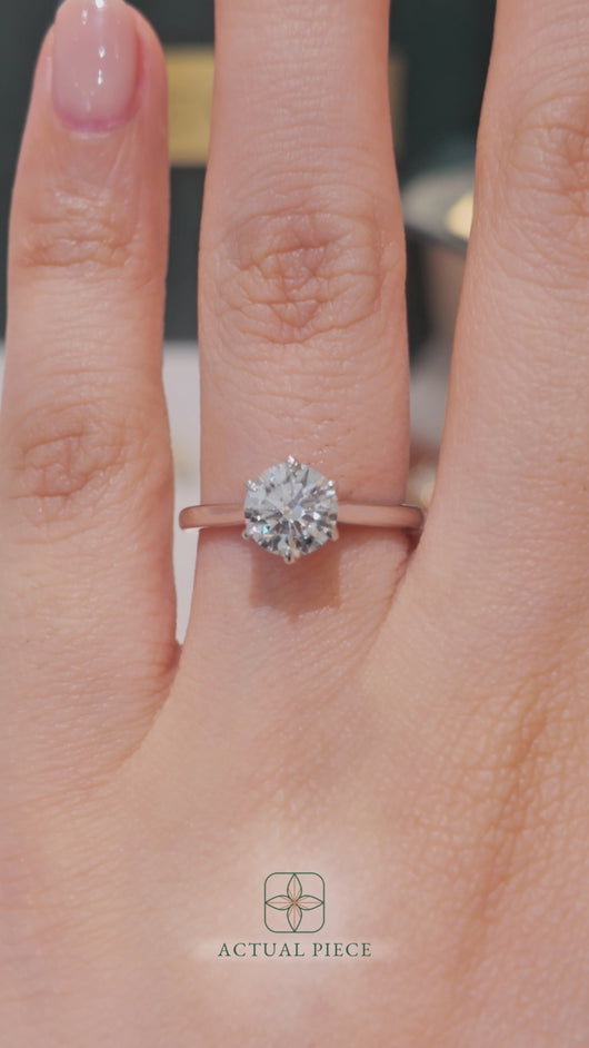 LUCCE AZALEA™ Round Natural Diamond 1.00ct G VS1 Ex VS1 GIA Platinum