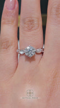 Load and play video in Gallery viewer, Lucce Constance Petal Round 1.50CT Natural Diamond I VS1 VG GIA Platinum
