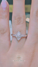 Load and play video in Gallery viewer, LUCCE ALESSA™ Marquise Lab Diamond 1.05ct D VVS2 IGI 14K White Gold
