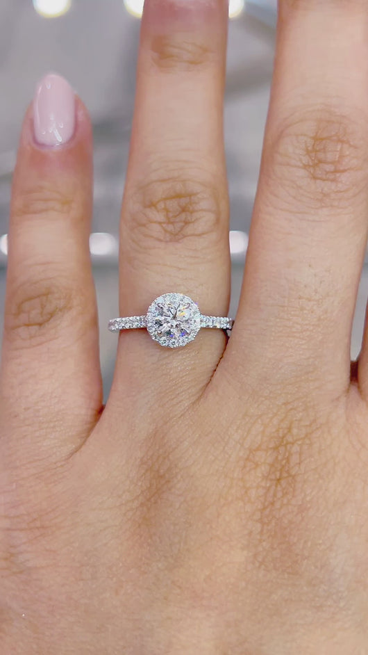 LUCCE MONTEVALLE™ Round Lab Diamond 1.01ct D VVS2 ld IGI 14K White Gold