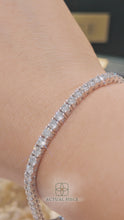 Load and play video in Gallery viewer, Lucce Diana Tennis Bracelet 5.60CTW DEF VVS Lab Diamond 14K White Gold
