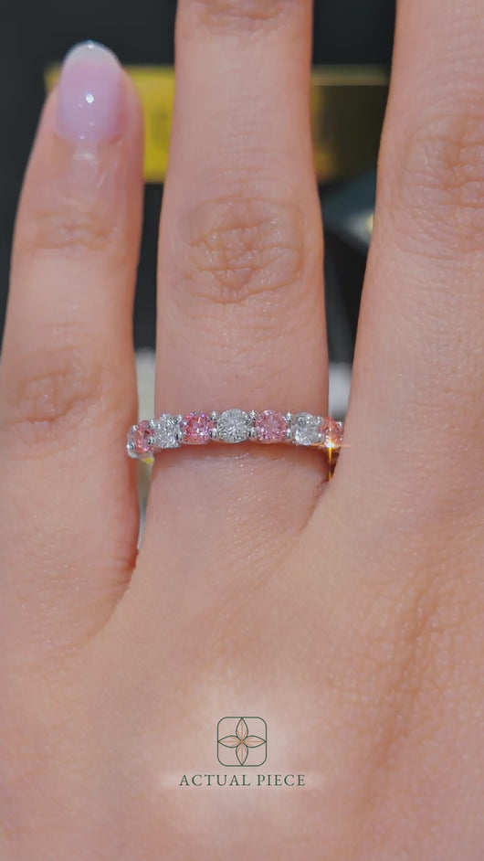 LUCCE RIVERA™ Rosé Pink 0.99ctw Lab Diamond Platinum