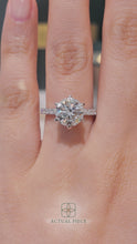 Load and play video in Gallery viewer, Lucce Lucia Pavé 6-Prong Round Lab Diamond 2.50ct D VS1 Id IGI 18K White Gold
